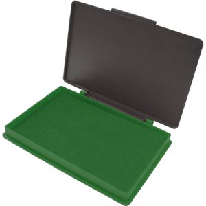 Kores Stempelkissen Stampo SF71571, für Büro, grün, 11 x 7 cm, Kunststoffgehäuse