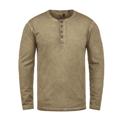 Rundhalsshirt SOLID "Rundhalsshirt SDTimur", Herren, Gr. XL, braun (dune), Obermaterial: 100% Baumwolle CO., Shirts Rundhalsshirt