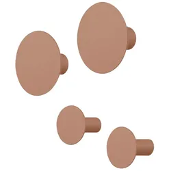 Ponto 4er Set Wandhaken - Polystone Design Mocha Mousse