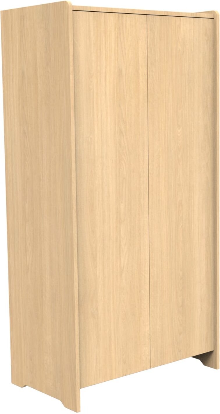 Sauthon Armario de madera de 2 puertas, decoración roble miel