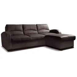 Ecksofa Milo Leder Braun Dunkelbraun