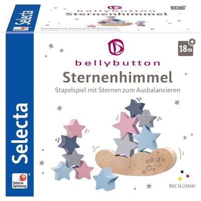 Selecta 64020 - bellybutton, Sternenhimmel, Stapelspiel, Holz, 12-teilig