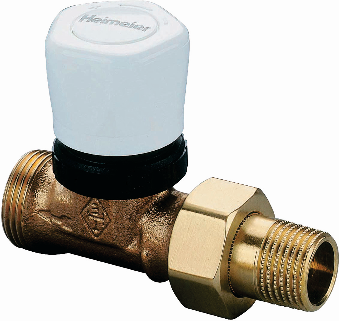 régulateur de débit Heimeier 1304-02.000 passage, raccord R raccord vissé 2000 / 801 , avec capuchon de commande manuelle