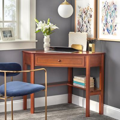 Simple Living Porch & Den Lincoln Solid Wood/MDF Corner Computer Desk