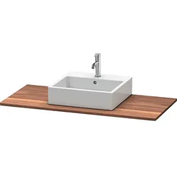Duravit XSquare Massivholzkonsole XS061F07777 120x55cm, Amerikanisch Nussbaum, mit 1 Ausschnitt