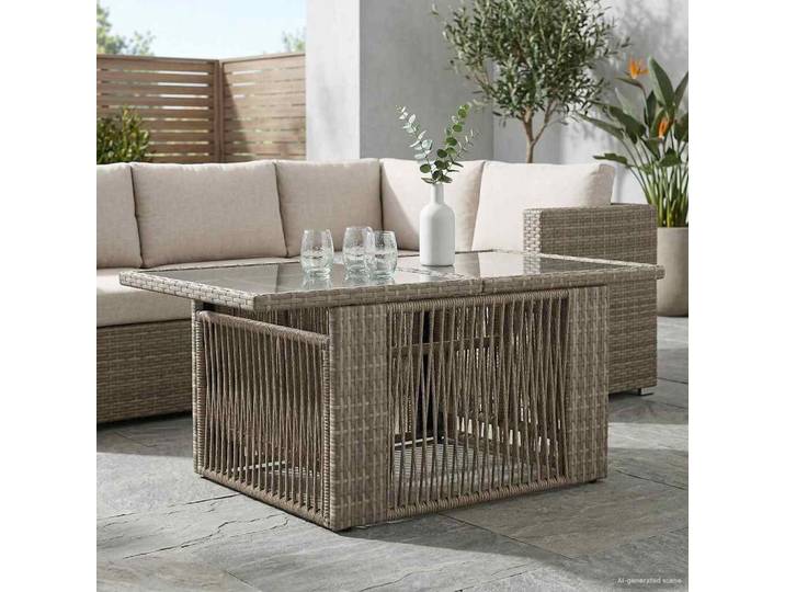 vidaXL Garten Lifting Up Tisch Grau 100 x 55 x 37 cm