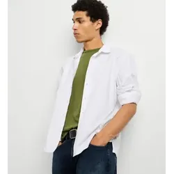 Pepe Jeans für Herren. PM3091429 Hemd Randy weiß (M), Lässig, Baumwolle, Langarm