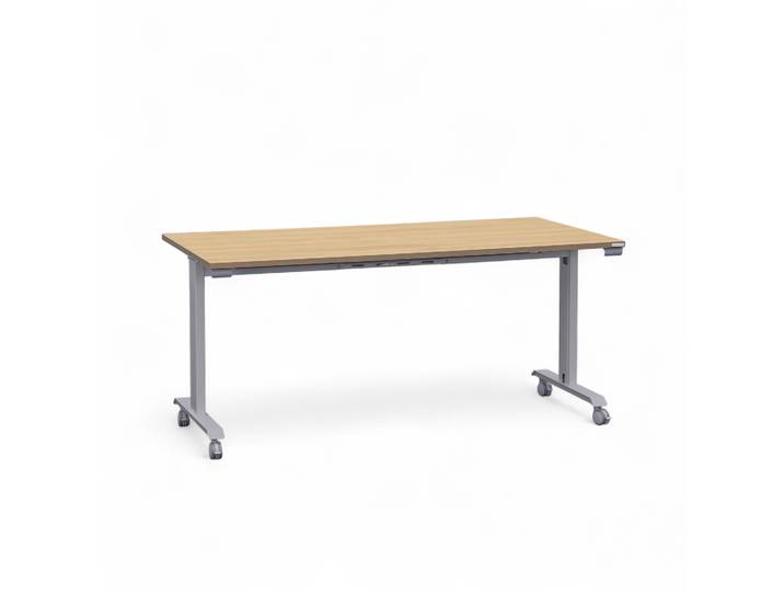 Klapptisch Tradingzone Kos 160x80 cm, Eiche/Silbergrau, Rechteckig, Neu - Perfekt für Meetings