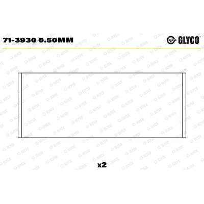 GLYCO Pleuellager 71-3930 0.50mm
