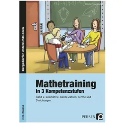 Mathetraining in 3 Kompetenzstufen - 7./8. Klasse, Schulbücher von Brigitte Penzenstadler