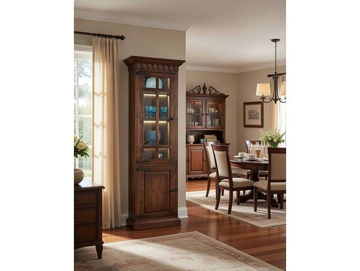 Armoire vitrine II 58 x 214 x 46cm Marron