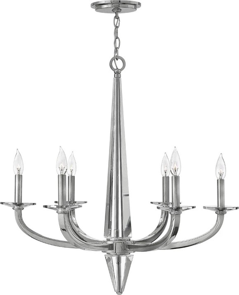 Hinkley LED Kroonluchter met Kristal - Modern Design - Polished Nickel