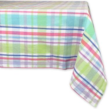 DII Spring Plaid Kitchen Tablecloth