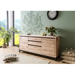 Sideboard Wildeiche 190x45x85 bianco geölt VILLANDERS #251