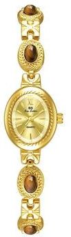 Uplift Essentials Luxury Elegant Amber Jewelry Watch Vintage Gold Bracelet Oval Timepiece gold