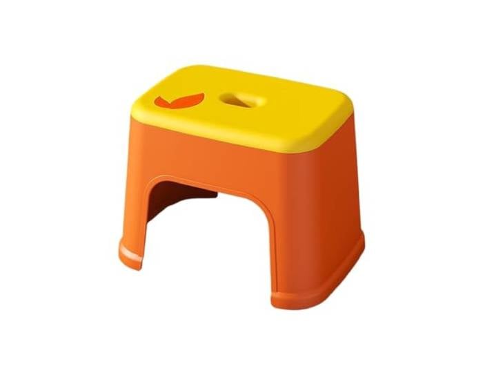 GTOULHH Sitzhocker Ottoman Hocker 3Pcs Tragbare Hocker Leichte Schritt Stapelbar Haushalt Moderne für Wohnzimmer(Orange)