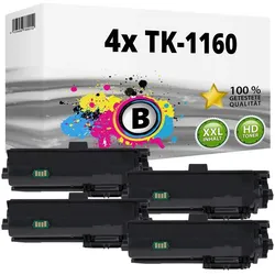 Druckfuxx, Toner, 4 XXL TINTE TONER TK-1160 für Kyocera Mita ECOSYS P2040 dn P2040 dw 1T02RY0NL0