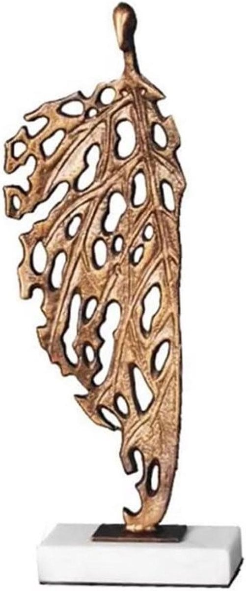 Handgeschilderd gouden metalen standbeeld voor decoratie, Hoogte: 30 cm