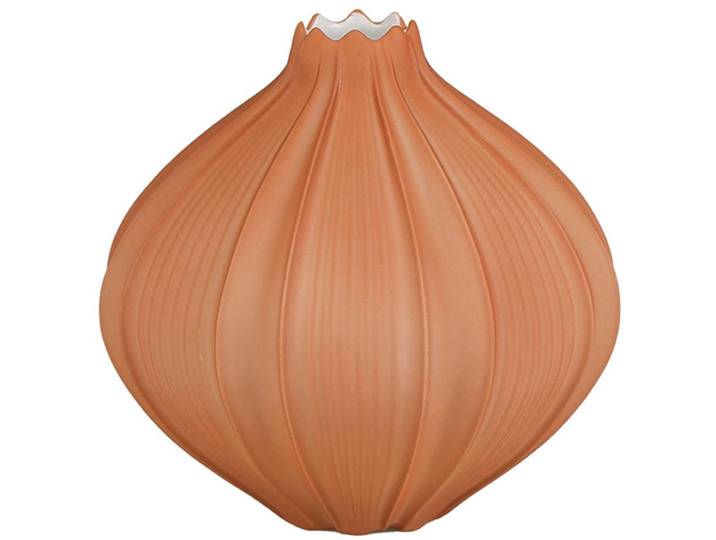 Tischvase GOEBEL Vase Bahar , orange, B:12,5cm H:12cm T:12,5cm, Porzellan, Vasen, Tischvase