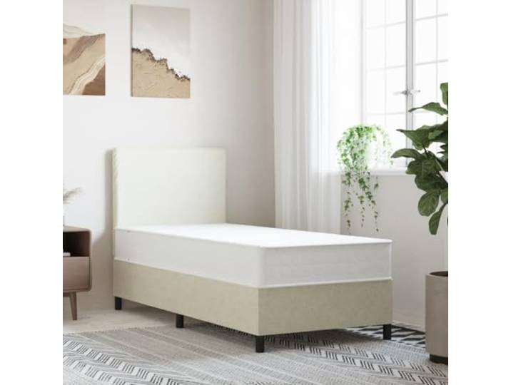 MNCVXAXG Taschenfederkernmatratze 90 x 200 cm, mittelfest Atmungsaktiv, 7-Zonen-Unterstützung, weiß und schwarz, 25 cm, in Box