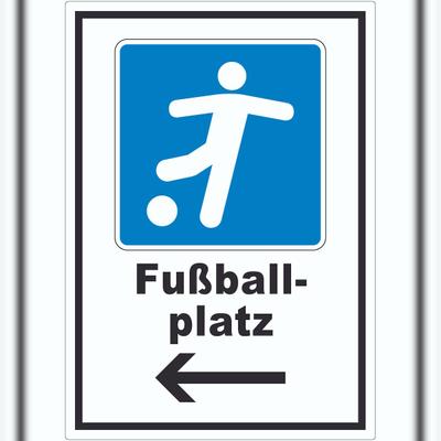 HB-Druck Fußballplatz Aufkleber mit Pfeil links A4 (210x297mm)