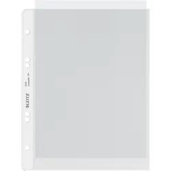 Leitz, Mappe, Prospekthülle extrastark, A5, PP, genarbt, 0,13 mm oben offen, dokumentenecht, Lochung: 80-80- (A5, 100x)