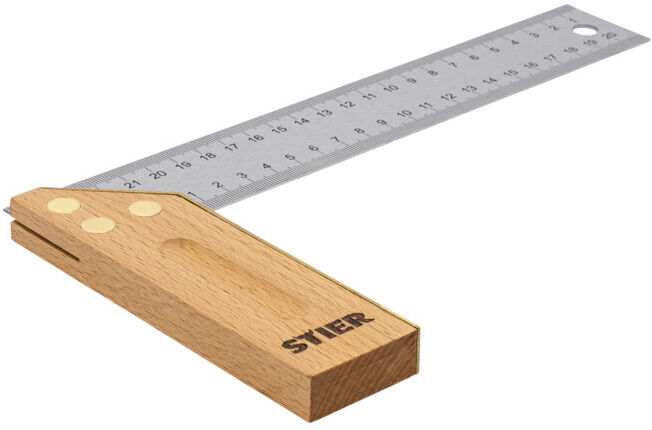 Equerre à chapeau/Equerre de menuisier STIER, hêtre, 90° / 45°, 250 mm (905374)