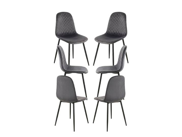 6er Set Boide Stühle - Gris dunkel