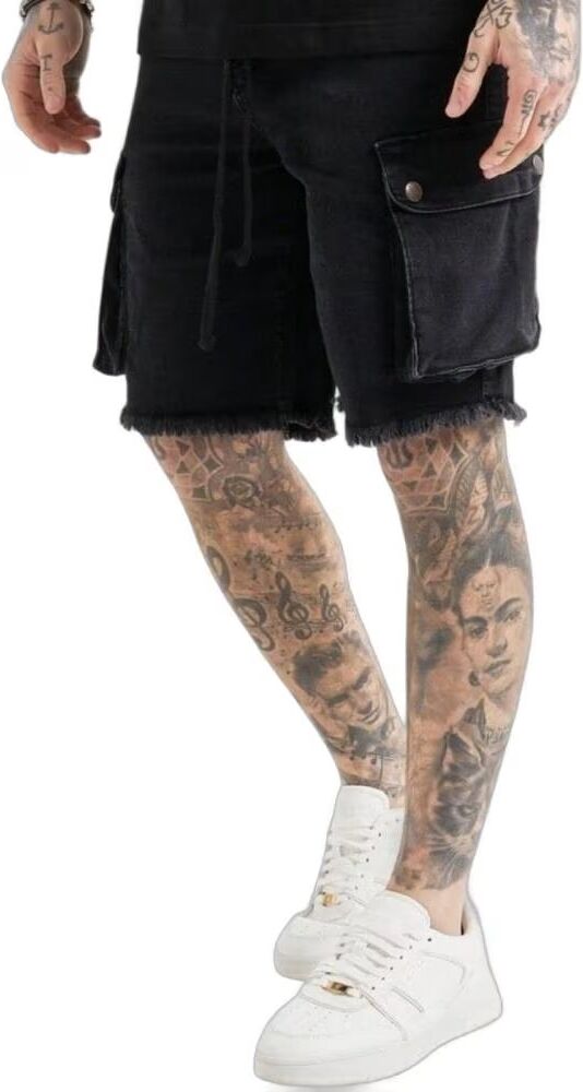 Siksilk Short X Messi Denim Negro Xs Hombre