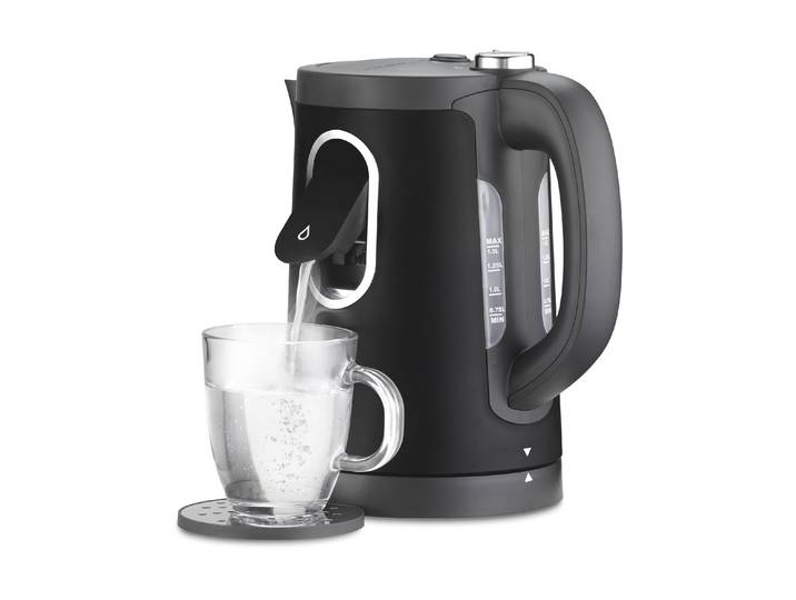 TRISA Wasserkocher 2 in 1 Perfect Cup , schwarz, B:17cm H:26,4cm T:23,6cm, Wasserkocher, Wasserkocher