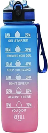 Uplifted Trends Large Capacity Gradient Outdoor Sports Cup With Bouncing Suction Nozzle blue
