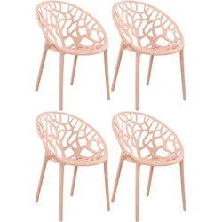 CLP 4er Set Stuhl Hope   Farbe: pfirsich