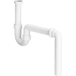 Viega Röhrengeruchsverschluss 129125 G 1 1/2xDN 40, Kunststoff weiß, mit 90Grad Ablaufbogen