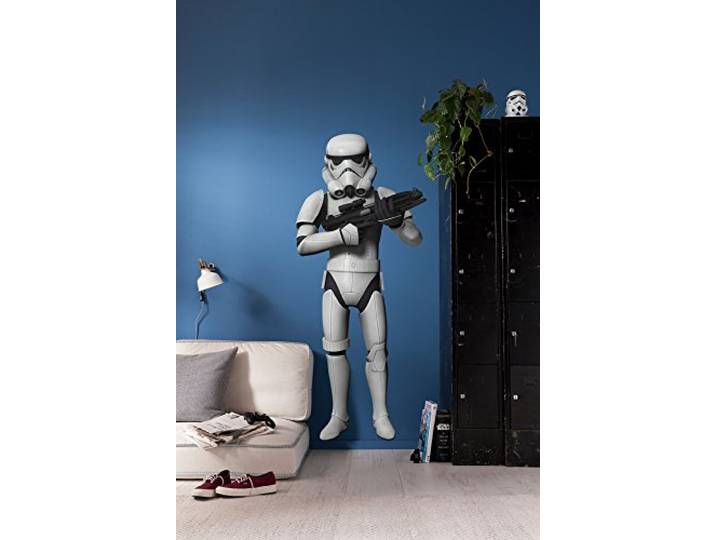 Komar Star Wars Deco-Sticker STORMTROOPER 100 x 70 cm Wandtattoo, Wandsticker, Wandaufkleber, Wandbild, Sturmtruppler, Imperium, Kinderzimmer 14722h, Weiß/Schwarz