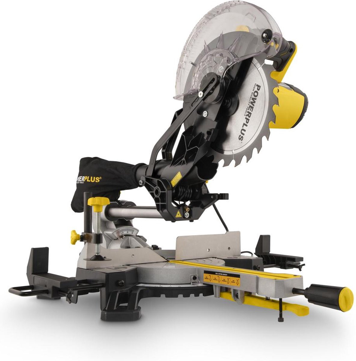 Powerplus elektrische verstekzaag POWX075730S - 2100W telescopische zaagmachine met laser en 1 accu, Ø254mm - recht & verstek