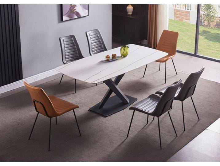Xlmoebel Esstisch Edelstahl Esstisch in luxuriösem Design für modernes Ambiente (Esstisch, 1-St., Esstisch), Hergestellt in Europa