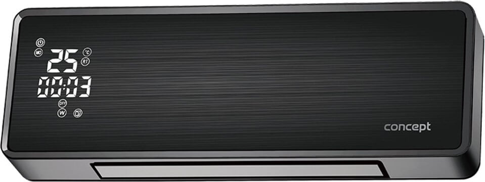 Concept QH4001 Elektrische keramische ventilatorverwarming, Zwart, Wandmontage, IP22