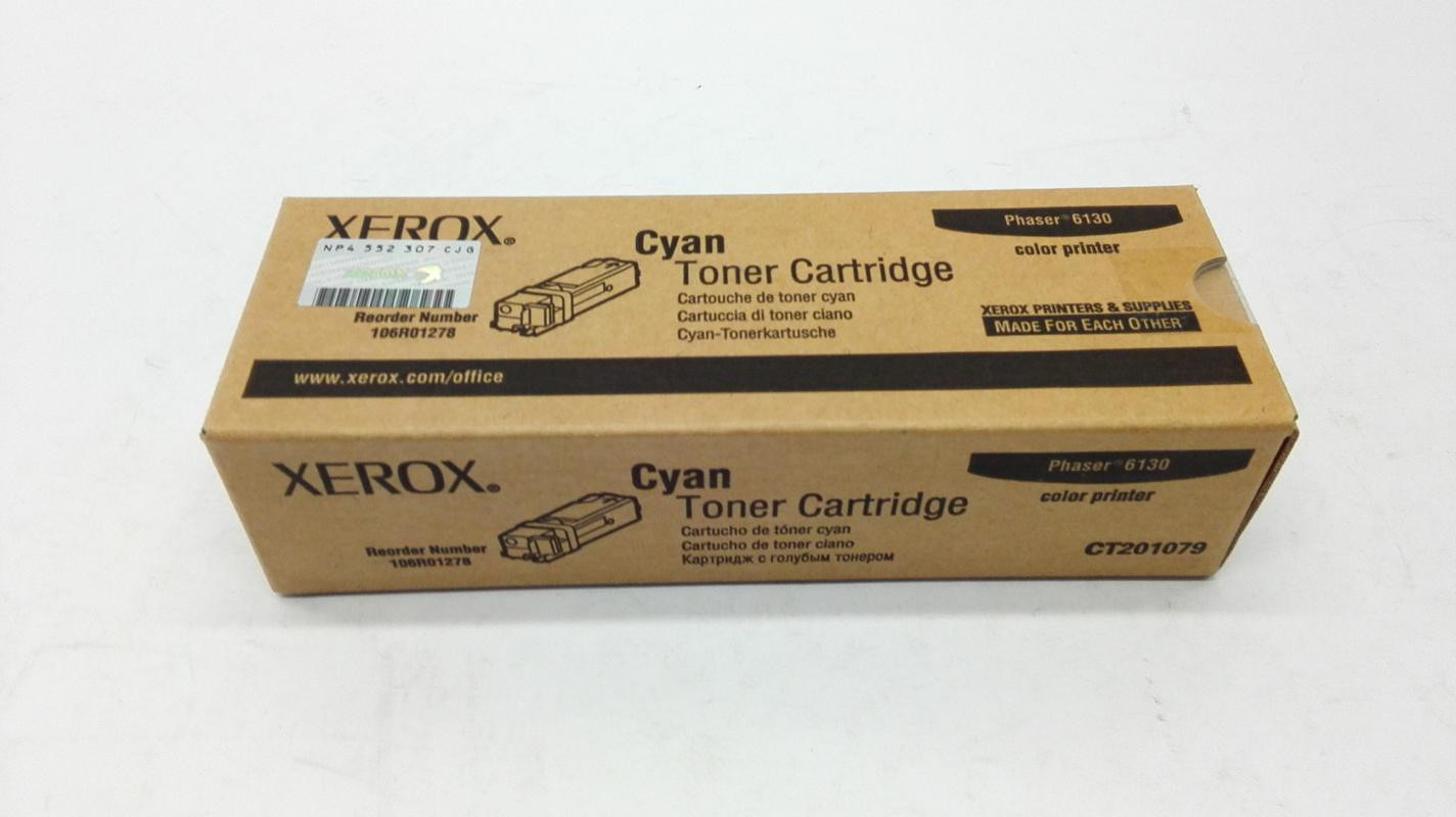 Xerox 106R1278 PH6130 Toner Cartridge, Cyaan