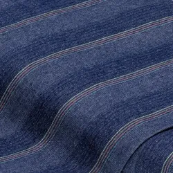 Gestreifter Jeansstoff/Denim, blau-color