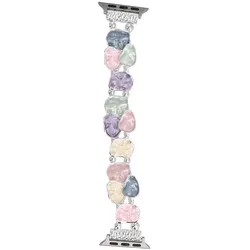 Neue Armbanduhr GlacierX Gleam Ruffle Stretch Bracelet Sweet Candy für Apple Watch 38/40/41mm Pastell.