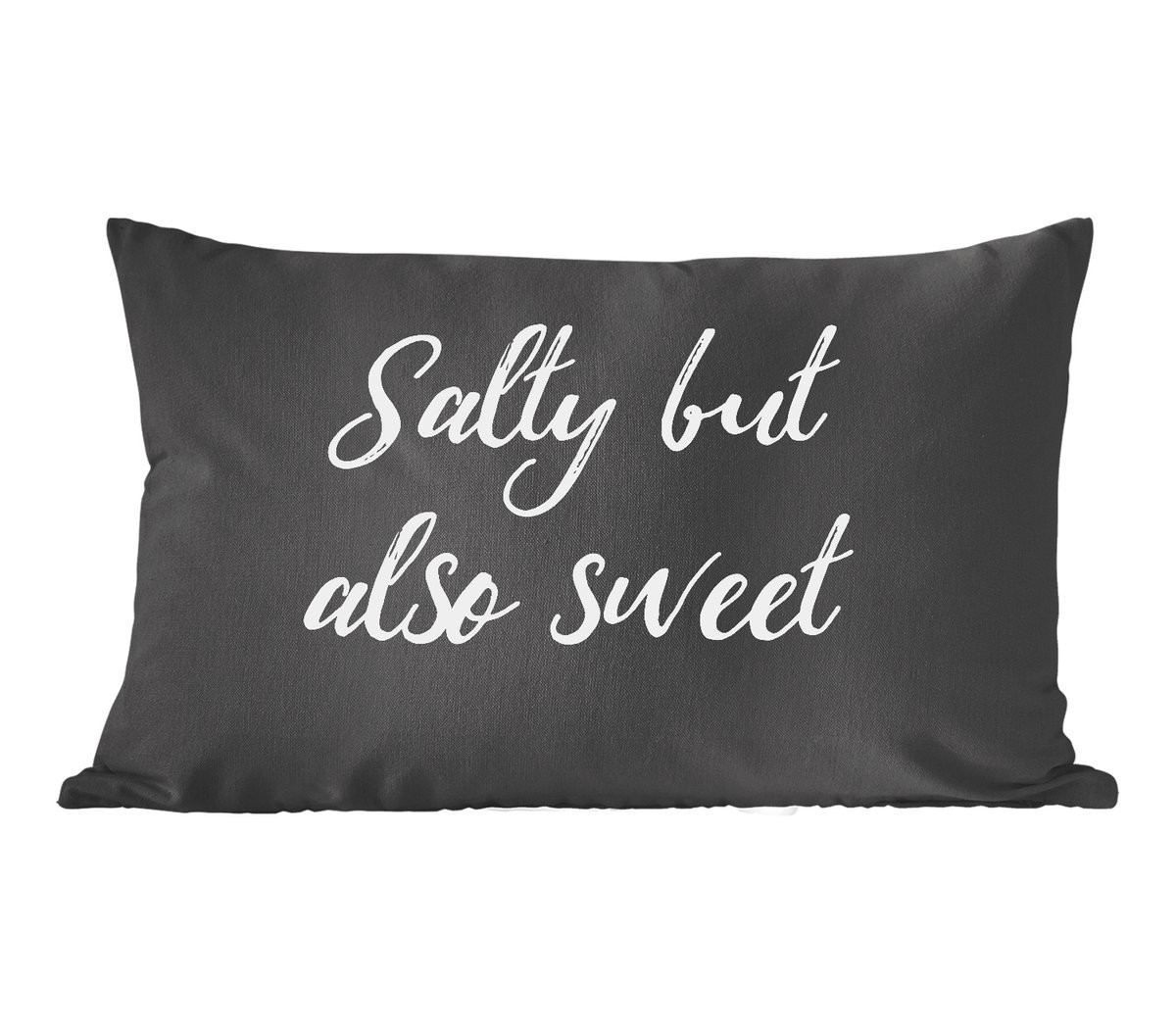 PillowMonkey Sierkussen Quotes Salty but also sweet - 50 x 30 cm