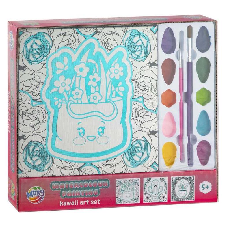 Grafix Moxy - Watercolour Painting Kawaii Art Set - Flowers (70090926)