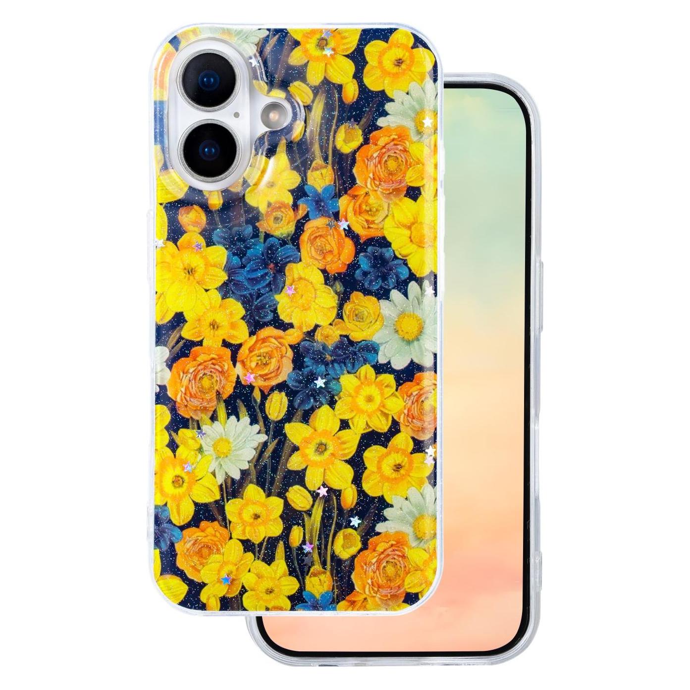 OEM Glow Glam case for iPhone 16 6,1" orange (Apple iPhone 16) (GSM195490)