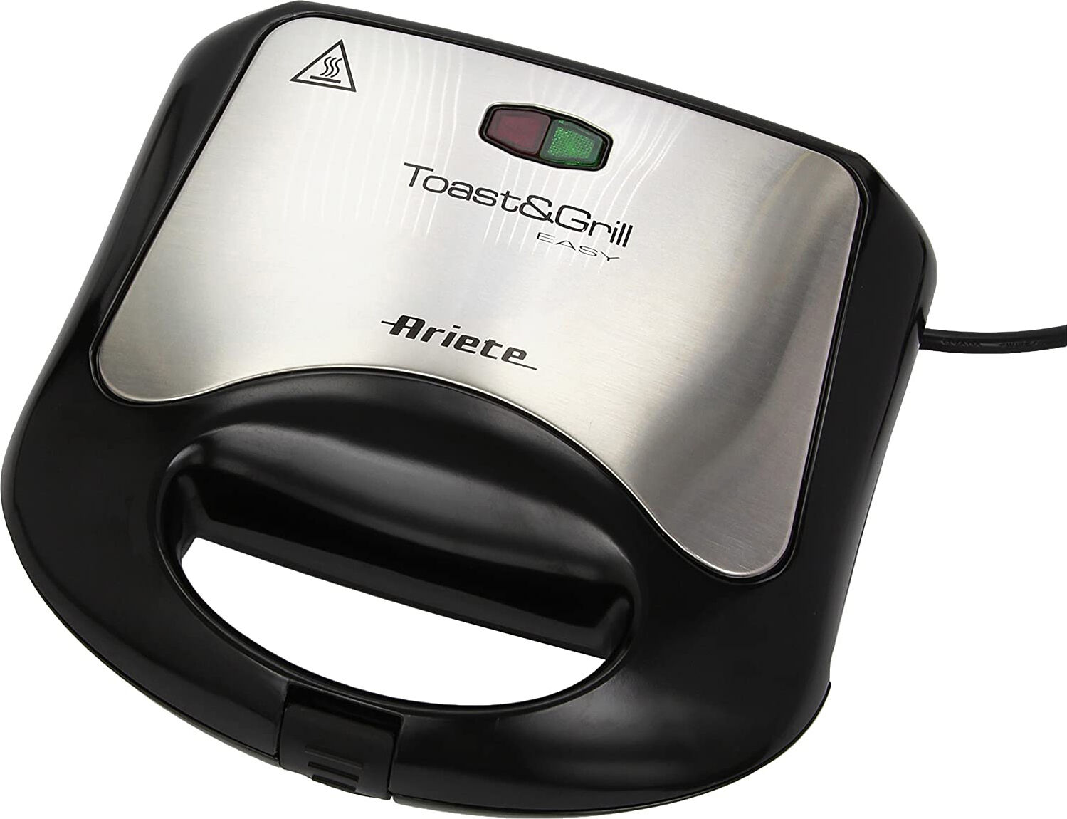 Ariete 1980 Tostapane Piastra Per Toast Antiaderente Potenza 750 Watt Colore Nero - Toast & Grill Easy - 1980