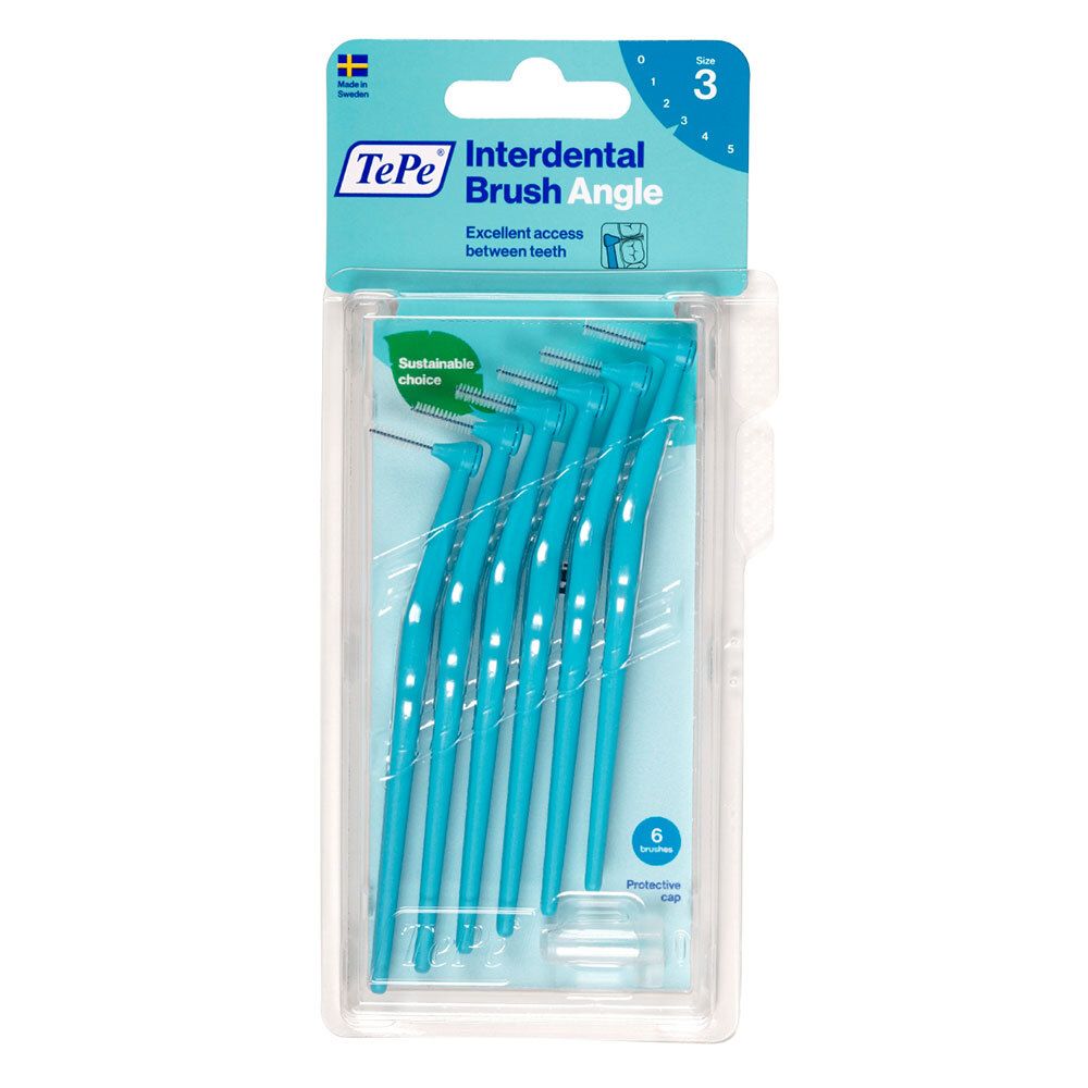 Tepe Angle Interdentalbürste 0,6mm blau 6 St Zahnbürste