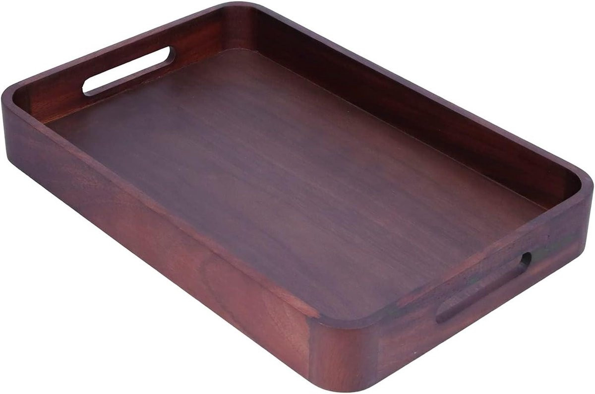 Houten Dienblad Bruin - Rechthoekig Serveerblad voor Thee