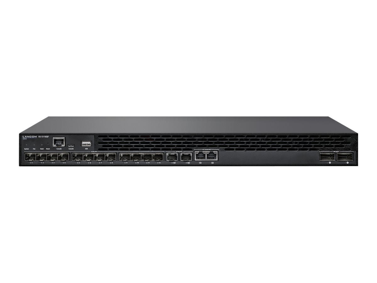 Lancom Systems XS-5116QF Switch met 12x SFP+, 2x Combo-SFP+ en 2x QSFP+