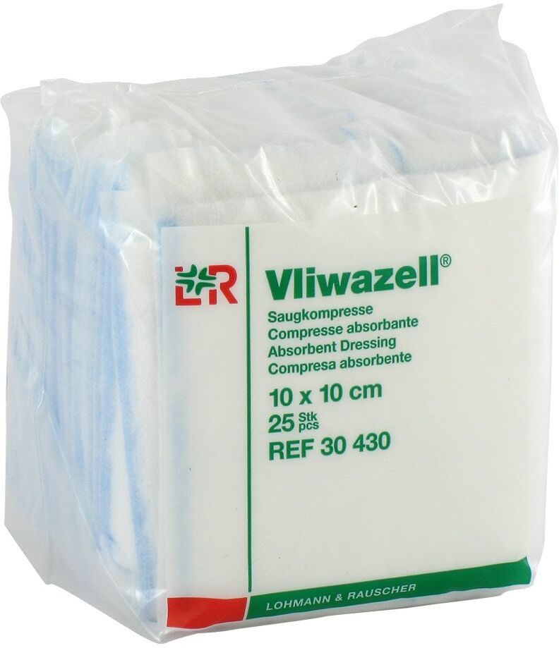Vliwazell Saugkompressen 10x10 cm unsteril