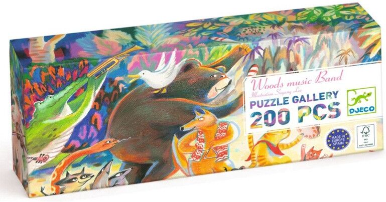 Puzzle Gallery 200 pcs Woods music Band - Djeco