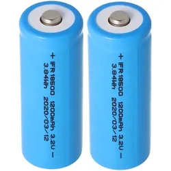 2 Stück Akku passend für Duracell Solar Lithium Phosphat Akku 18500 Li-FePo4 mit 3,2 Volt und 1000mAh, 17,5x48mm